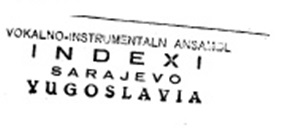 1962, faksimil pečata Indexa